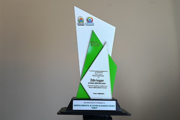 GERES recibe el Reconocimiento al 2do Lugar como Stand Destacado en la Feria de Iniciativas Verdes